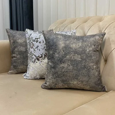 ست کوسن 3 عددی هازان طوسی بژ