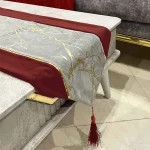رانر طرح ماربل طوسی روشن طلاکوب و زرشکی