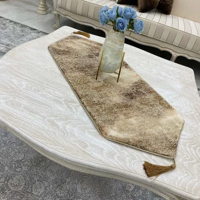رانر طرح کهکشان مخمل نسکافه ای بژ