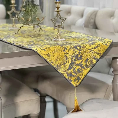 رانر طرح ایران خانم مخمل طوسی خردلی