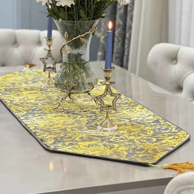 رانر طرح ایران خانم مخمل طوسی خردلی