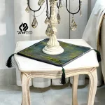 رانر طرح ایران خانم مخمل طوسی سبز - تصویر 4