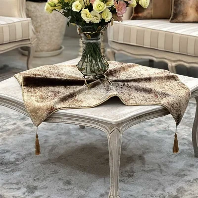 رومیزی طرح کهکشان نسکافه ای بژ