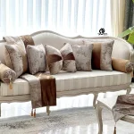 ست کوسن الماس کرم نسکافه ای قهوه ای