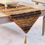 رانر طرح کیهان مخمل نارنجی قهوه ای