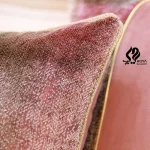 کوسن مربعی طرح کهکشان مخمل نسکافه ای گلبهی