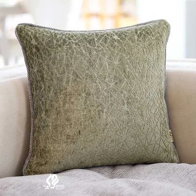کوسن مربعی زمرد سبز سدری
