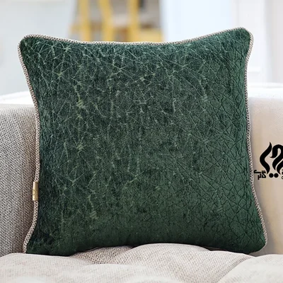 کوسن مربعی زمرد سبز تیره