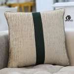 کوسن مربعی ترکیبی زمرد کرم نسکافه و سبز تیره