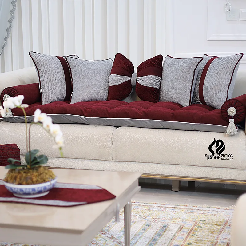 ست کوسن زمرد طوسی و زرشکی ست کوسن زمرد طوسی و زرشکی