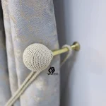 پنل پرده دیبا نقره آبی طرحدار - تصویر 5