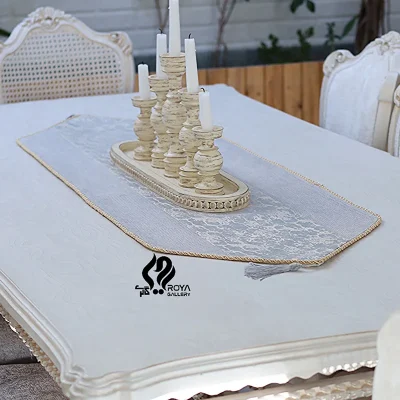 رانر طرح دیبا نقرآبی طرحدار