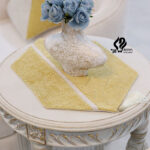 رانر ترکیبی طرح ماندانا مخمل لیمویی