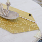 رانر ترکیبی طرح ماندانا مخمل لیمویی