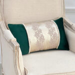 کوسن مستطیلی پوست ماری ماریتا کرم نسکافه سبز