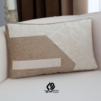 کوسن مستطیل سه بعدی ترکیبی ماندانا کرم چرک خرده شیشه