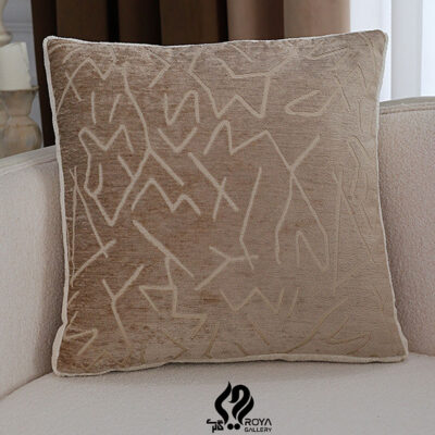 کوسن مربعی سه بعدی ماندانا کرم نسکافه خرده شیشه