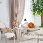 پنل پرده دانتل ترک کرم نسکافه