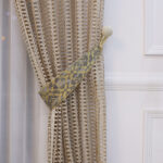 هولدر پرده و گل میخ خاتون طوسی طلایی