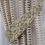 هولدر پرده و گل میخ خاتون طوسی طلایی