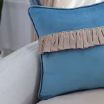 کوسن مربعی شهرزاد آبی کرم نسکافه