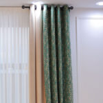 پنل پرده خاتون سبز کرم نسکافه