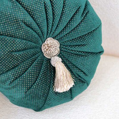 کوسن دایره فلورا سبز