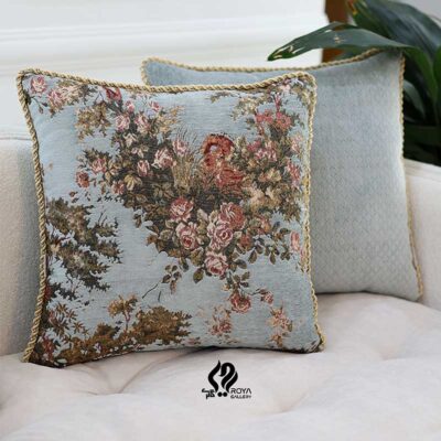 ست کوسن فلورا آبی