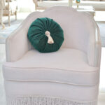 کوسن دایره فلورا سبز