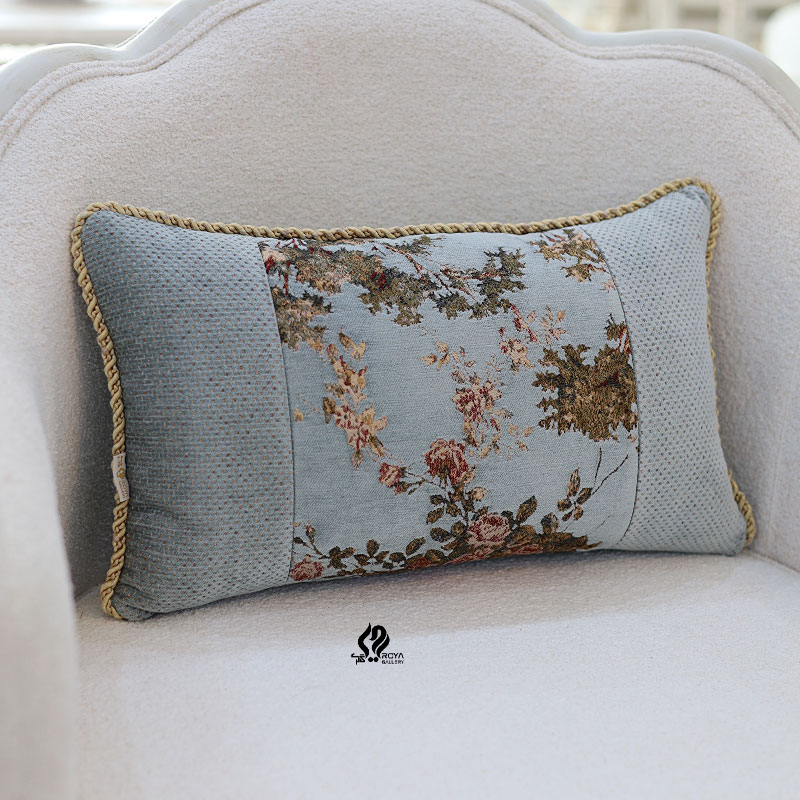 کوسن مستطیل ترکیبی فلورا آبی کوسن مستطیل ترکیبی فلورا آبی