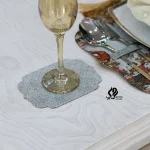 ست ناهارخوری فلورا آبی با رانر