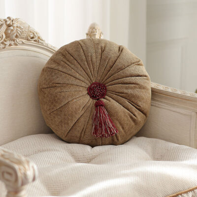 کوسن دایره فلورا نسکافه‌ای