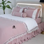 ست روتختی شاهدخت سفید صورتی