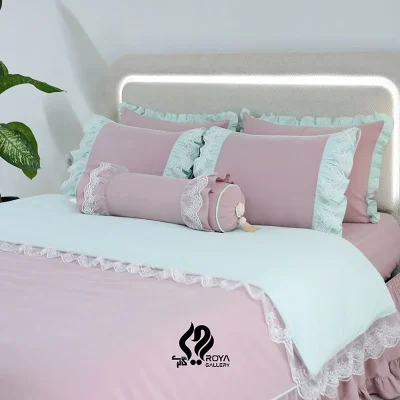 ست روتختی شاهدخت صورتی سبزآبی